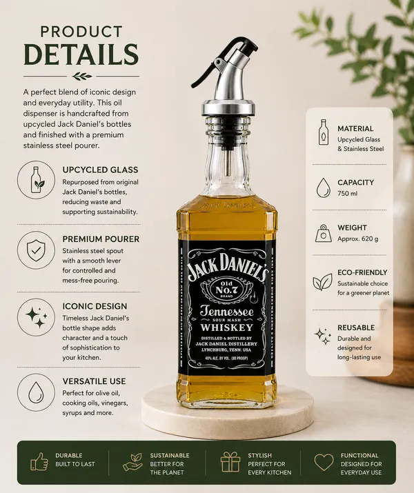 Handcrafted_Jack_Daniel's_Upcycled_Glass_Oil_Dispenser_–_500ml