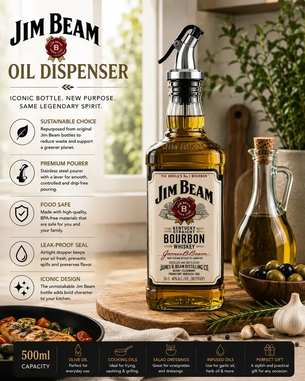 Handcrafted_Jim_Beam_Upcycled_Glass_Oil_Dispenser_500_ML