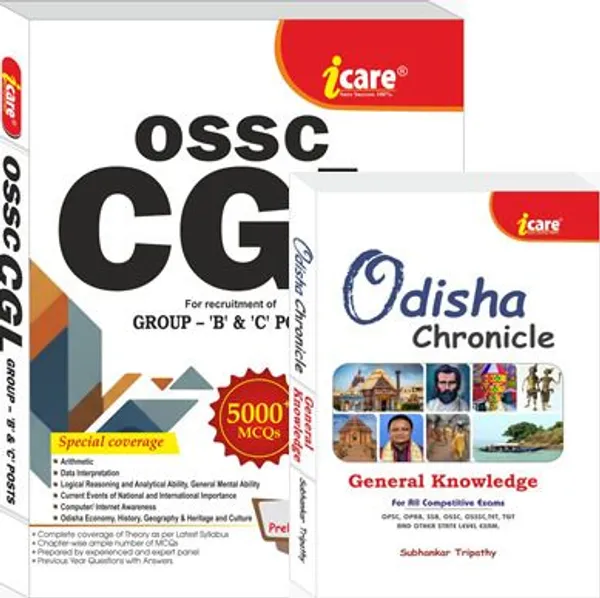 OSSC_CGL_For_Recruitment_Of_Group-_B_And_C_Posts_Stage_1_Preliminary_With_Odisha_Chronicle_GK_(Paperback,_i_care_publisher)