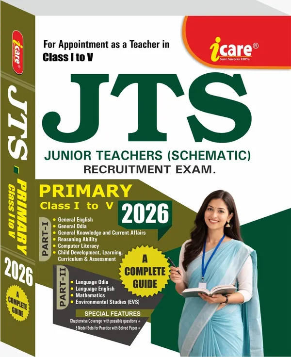 JTS_-_Junior_Teachers_(Schematic)_Recruitment_Exam._Primary_2026_With_Odisha_Chronicle_GK_(Paperback,_I_CARE_PUBLISHER)