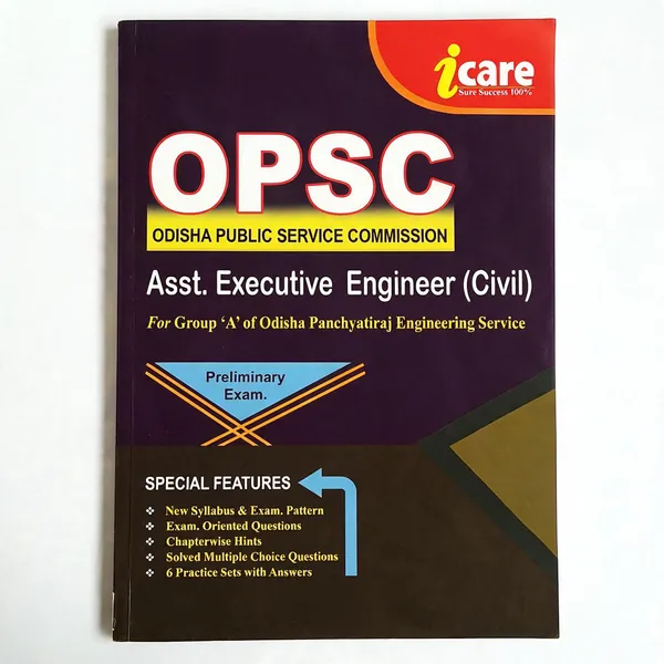 OPSC_ASST._EXECUTIVE_ENGINEER_(_CIVIL_)_FOR_Group_'A_'_Of_Odisha_Panchayatiraj_Engineering_Service_,.Preliminary_Exam_(Paperback,_I_CARE_EXPERTS)