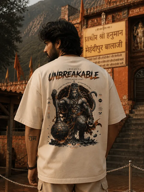Unbreakable_Hanuman_Oversized_T_Shirt_Beige