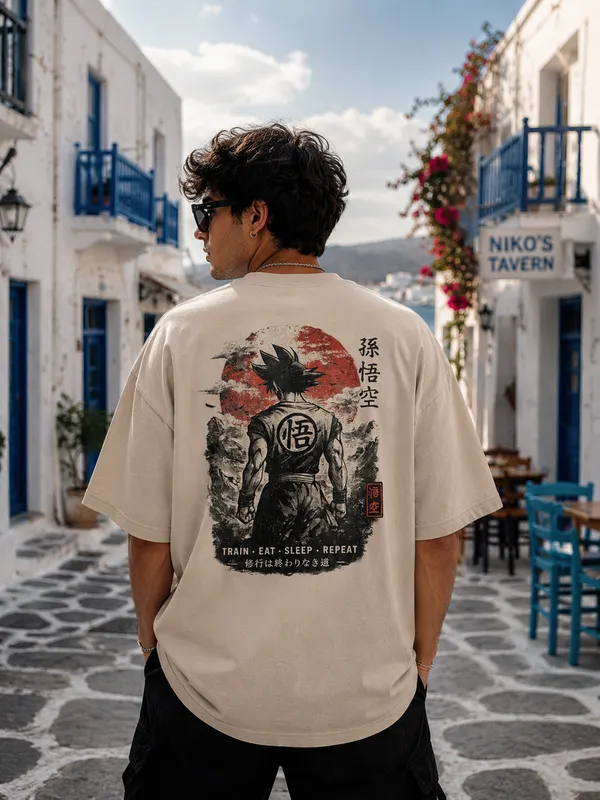 anime-warrior-oversized-t-shirt-premium-cotton-japanese-streetwear-graphic-tee-unisex-drop-shoulder-heavyweight-tee-Beige-XL