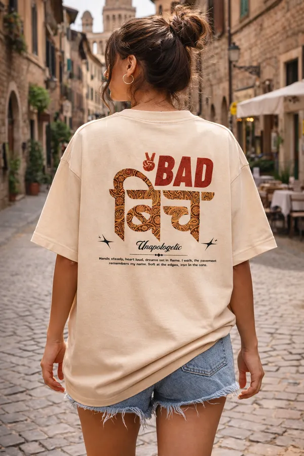 bad-vibe-oversized-t-shirt-premium-cotton-streetwear-tee-unisex-graphic-printed-beige-tee-Beige-XL