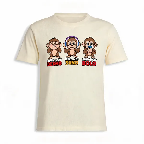 Bura_Mat_Dekho_Suno_Bolo_T_Shirt_Funny_3_Monkeys_Graphic_Tee_Oversized_Meme_T_Shirt_For_Men_Women_Ivory