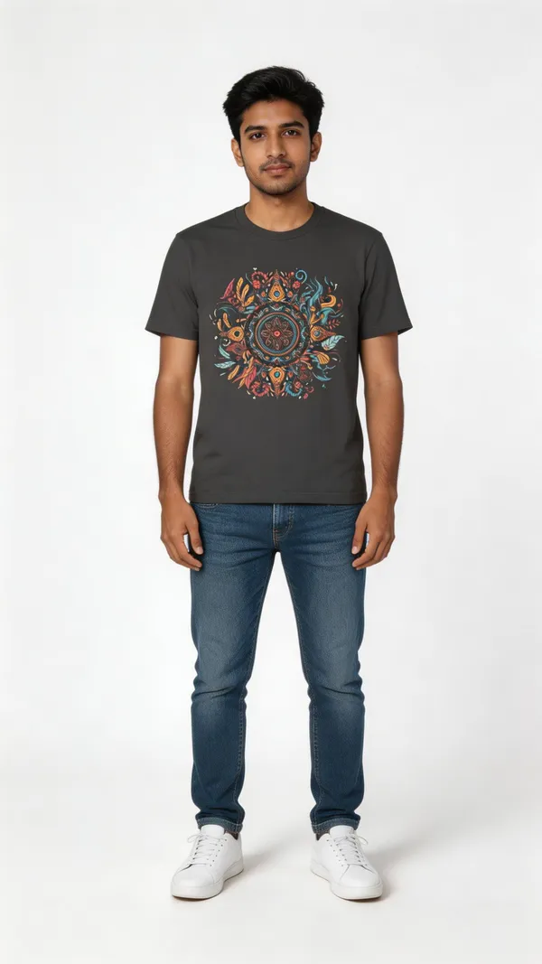 cosmic-mandala-graphic-t-shirt-spiritual-abstract-art-tee-streetwear-cotton-t-shirt-for-men-and-women-Black-2XL