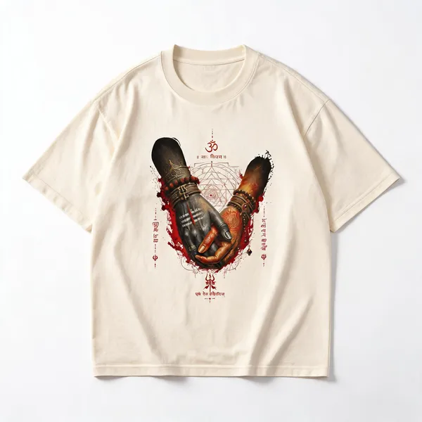 Divine_Bond_Oversized_T_Shirt_Spiritual_Hand_Holding_Tee_For_Men_Women_Ivory