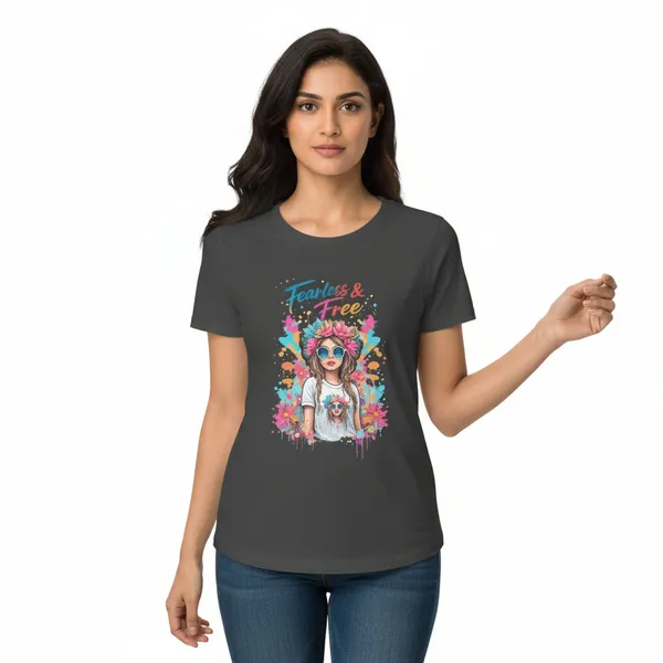 Fearless_Free_Graphic_Colorfull_Womens_T_Shirt_Curved_Fit_Cotton_Tee_Stylish_Girls_Printed_T_Shirt_Black