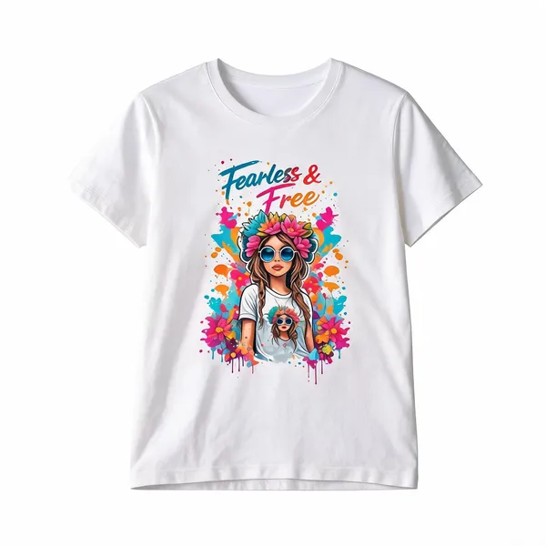 Fearless_Free_Graphic_Colorfull_Womens_T_Shirt_Curved_Fit_Cotton_Tee_Stylish_Girls_Printed_T_Shirt_White