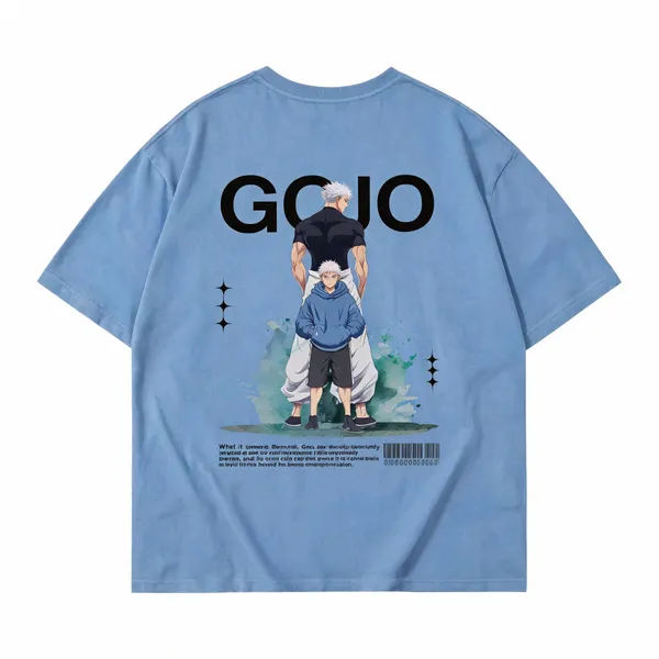Gojo_Anime_Oversized_T_Shirt_For_Men_Gojo_Inspired_Streetwear_Graphic_Tee_Premium_Back_Print_Cotton_Tshirt_Baby_Blue