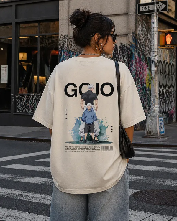 gojo-anime-oversized-t-shirt-for-men-gojo-inspired-streetwear-graphic-tee-premium-back-print-cotton-tshirt-Beige-L