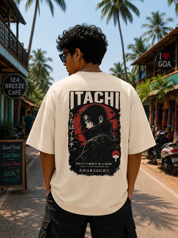 itachi-anime-oversized-t-shirt-premium-cotton-uchiha-streetwear-graphic-tee-unisex-drop-shoulder-heavyweight-t-shirt-Beige-XL