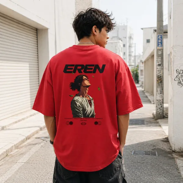 Scult_Eren_Red_Oversized_T_Shirt_Premium_Cotton_Anime_Graphic_Tee_Unisex_Streetwear_Red