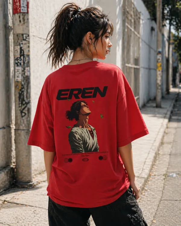 Scult_Eren_Red_Oversized_T_Shirt_Premium_Cotton_Anime_Graphic_Tee_Unisex_Streetwear_Red