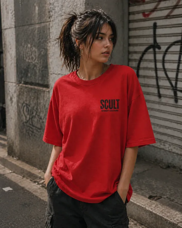 Scult_Eren_Red_Oversized_T_Shirt_Premium_Cotton_Anime_Graphic_Tee_Unisex_Streetwear_Red