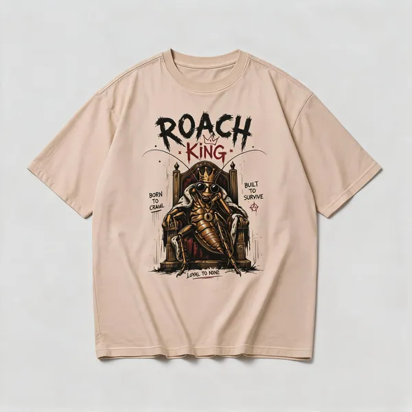 Scult_Cockroach_King_Oversized_T_Shirt_Beige