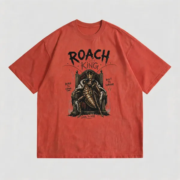 Scult_Cockroach_King_Oversized_T_Shirt_Brick_Red