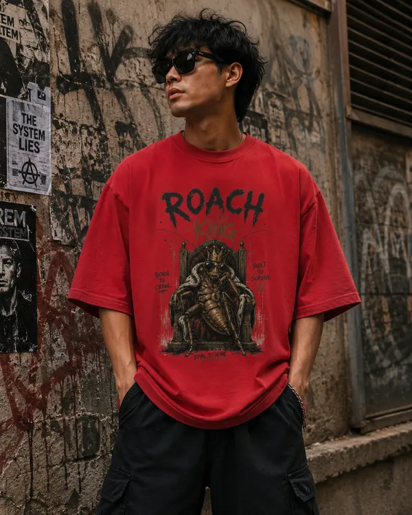 scult-cockroach-king-oversized-t-shirt-Red-XL