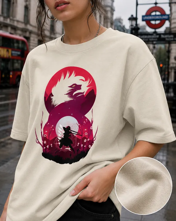 scult-shadow-warrior-oversized-anime-graphic-t-shirt-for-men-women-Off_White-L