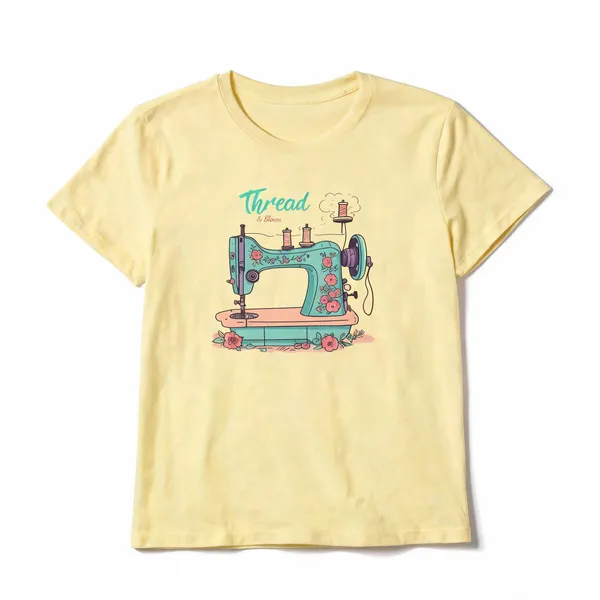 Thread_Bloom_Floral_Sewing_Machine_Graphic_Womens_T_Shirt_Soft_Cotton_Regular_Fit_Tee_Butter_Yellow