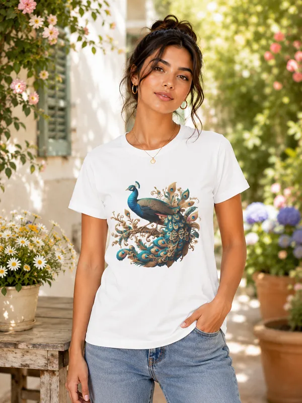 women-s-regular-fit-peacock-graphic-t-shirt-elegant-artistic-print-soft-cotton-casual-tee-White-2XL