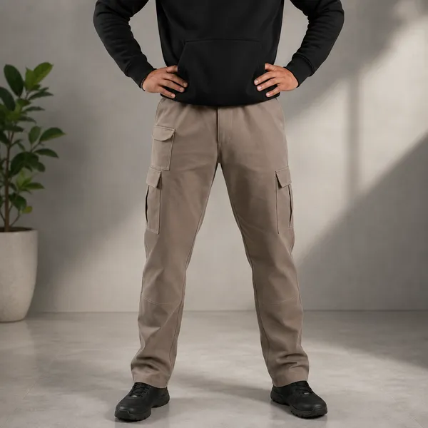Brown_Premium_Cotton_Cargo_Pants_For_Men