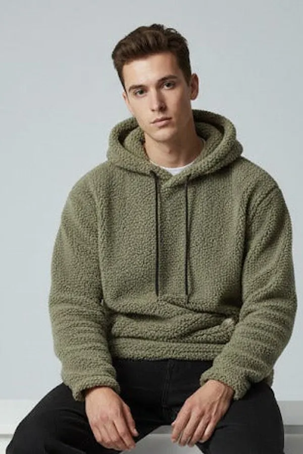 Olive_Sherpa_Pull_Over_Hoddie