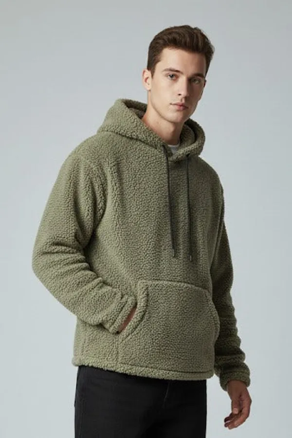 Olive_Sherpa_Pull_Over_Hoddie