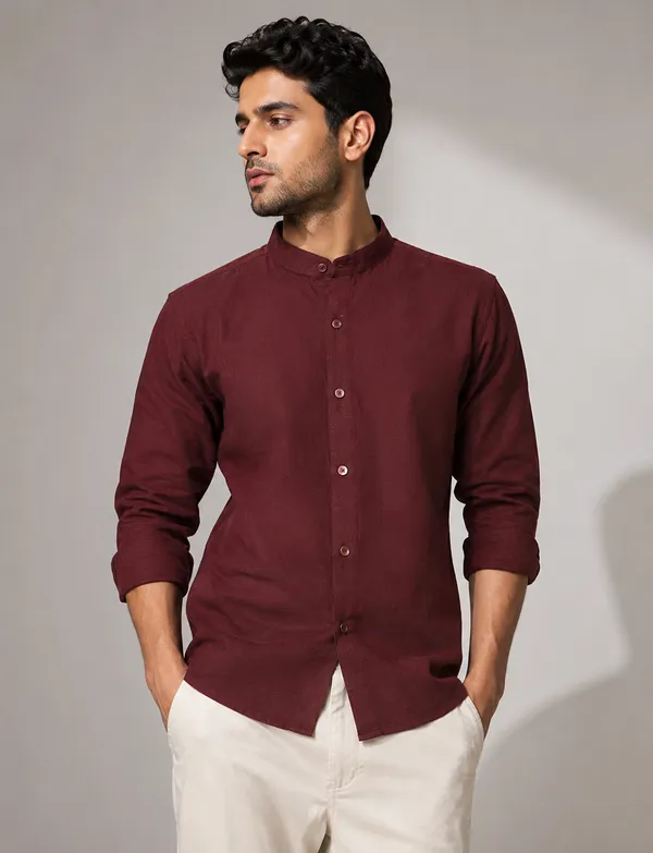 Chinese_Collar_Premium_Linen_Shirt