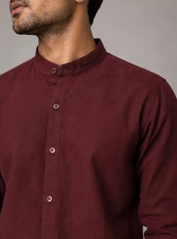 Chinese_Collar_Premium_Linen_Shirt