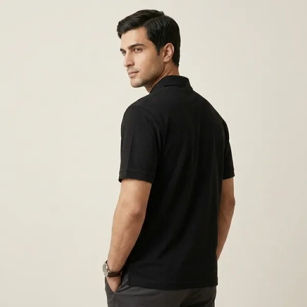 Black_Premium_Cotton_Polo_T-Shirt_For_Men