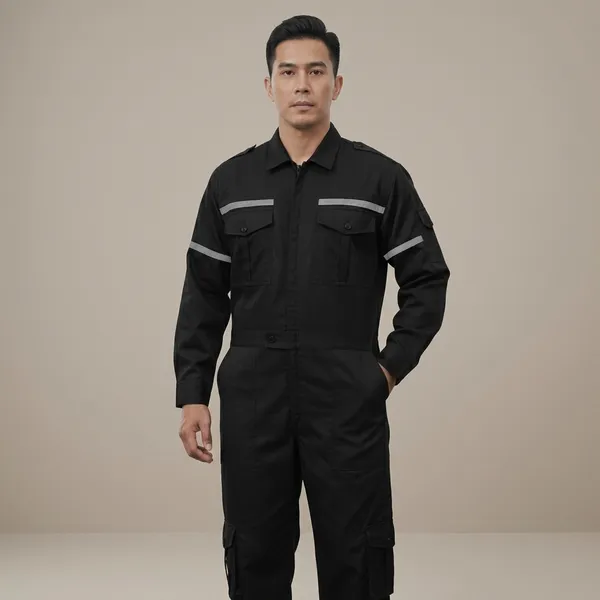 Black_Premium_Cotton_Coverall_For_Men