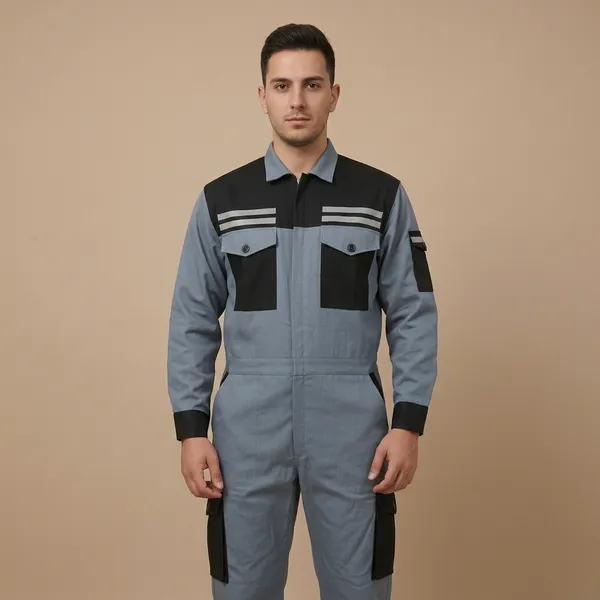 Grey_And_Black_Premium_Cotton_Coverall_For_Men