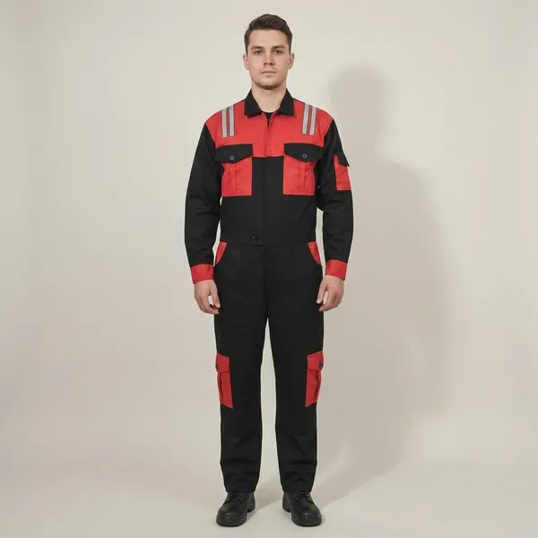 Red_And_Black_Premium_Cotton_Coverall_For_Men