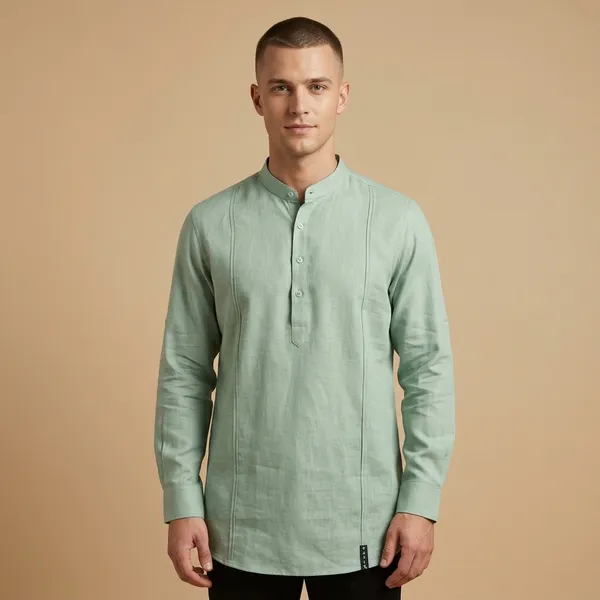 Mint_Green_Premium_Linen_Shirt_For_Men