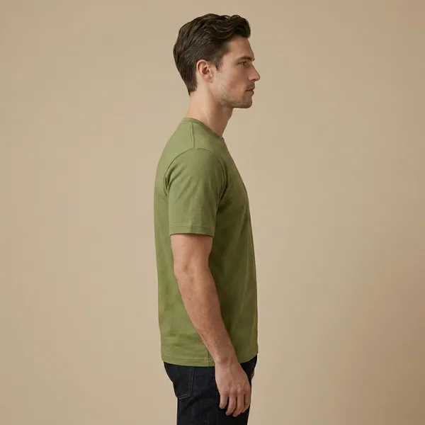 Olive_Premium_Cotton_Blend_T-Shirt_For_Men