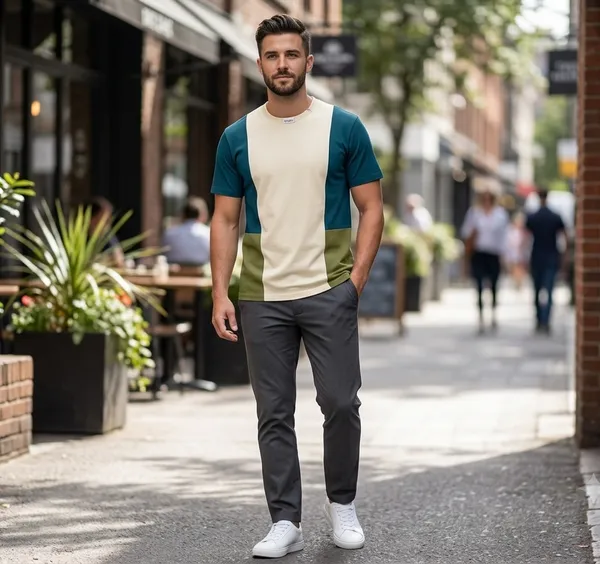 Multicolor_Premium_Cotton_Blend_T-Shirt_For_Men