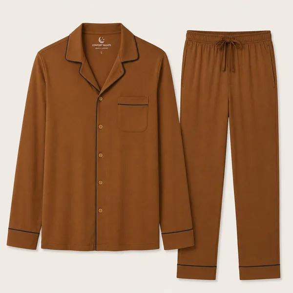 Brown_Premium_Linen_Suit_Set_For_Men