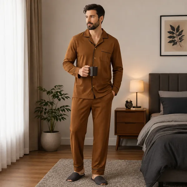 Brown_Premium_Linen_Suit_Set_For_Men