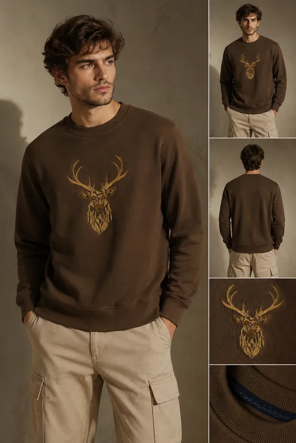 Blue_Premium_Cotton_Sweatshirt_For_Men