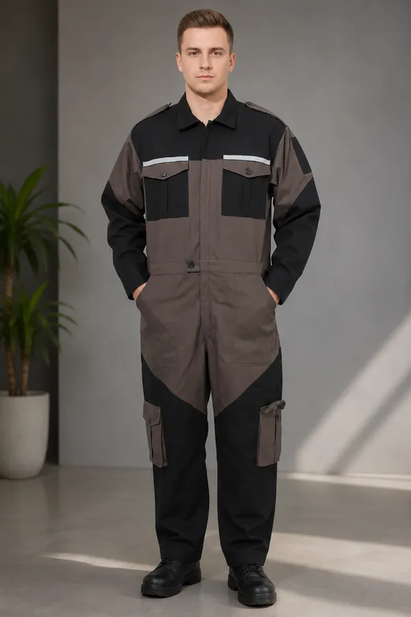 Black_And_Grey_Premium_Cotton_Coverall_For_Men