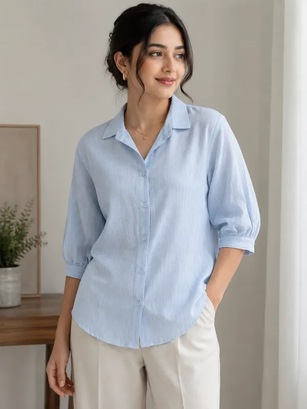 Light_Grey_Premium_Linen_Shirt_For_Women