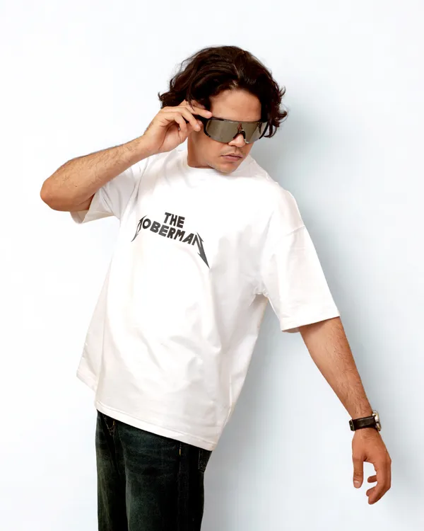 White_Cotton_The_Doberman_Oversized_T-Shirt_For_Men