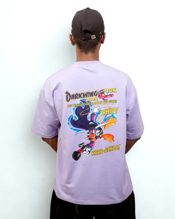 Lavender_Cotton_Darkwing_Duck_Oversized_T-Shirt_For_Men