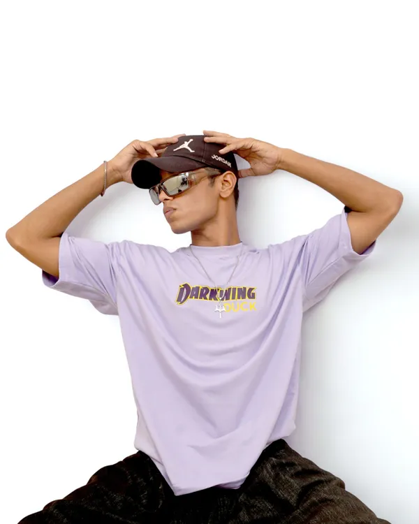Lavender_Cotton_Darkwing_Duck_Oversized_T-Shirt_For_Men