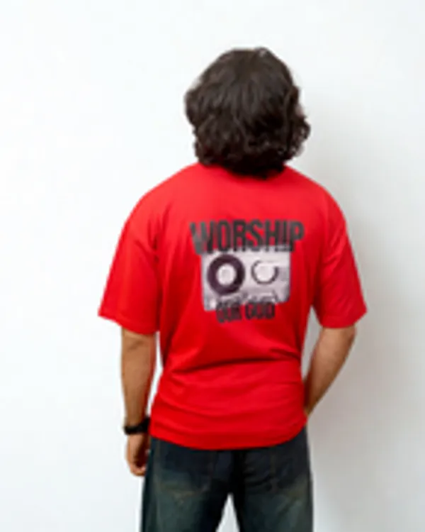 Red_COTTON_Oversized_T-Shirt_For_Men