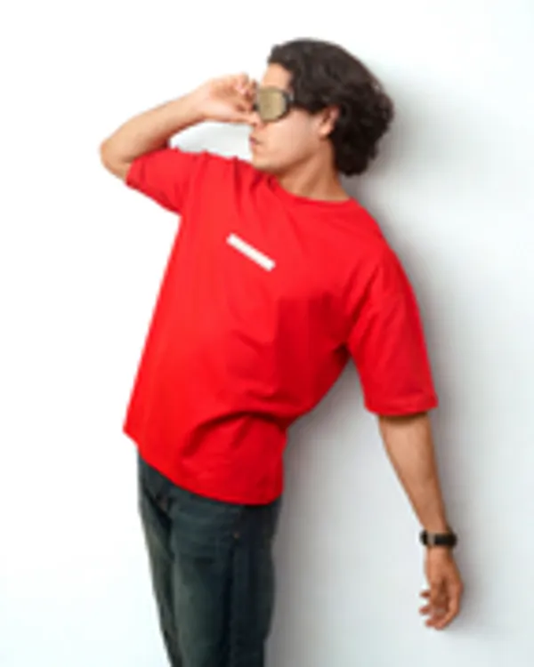 Red_COTTON_Oversized_T-Shirt_For_Men