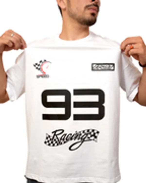 White_Cotton_93_Racing_Oversized_T-Shirt_For_Men