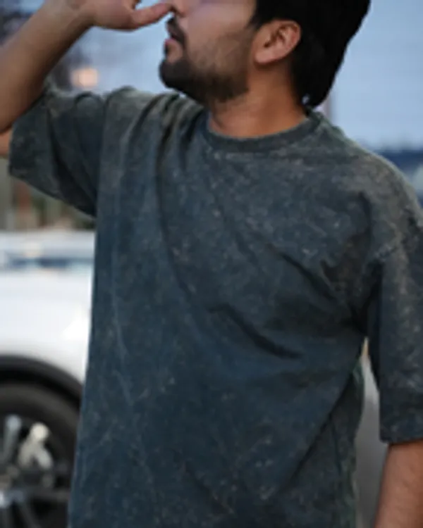 Green_Cotton_Green_Acid_Wash_Oversized_T-Shirt_For_Men