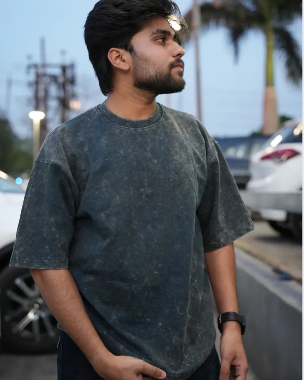 Green_Cotton_Green_Acid_Wash_Oversized_T-Shirt_For_Men